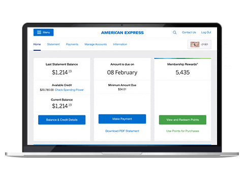 American Express Online Services Account Setup Amex CA