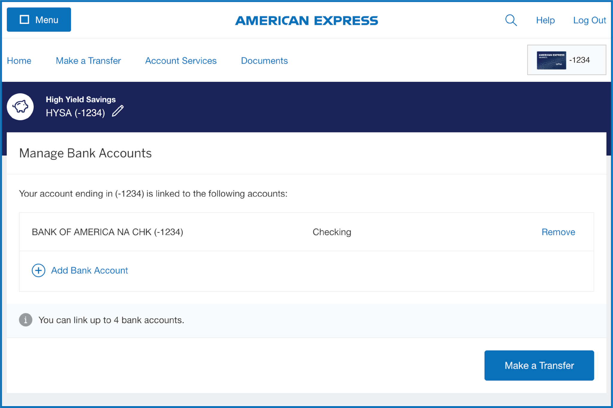 Navigating Account American Express Savings Account