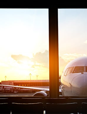 View of Airplane through window