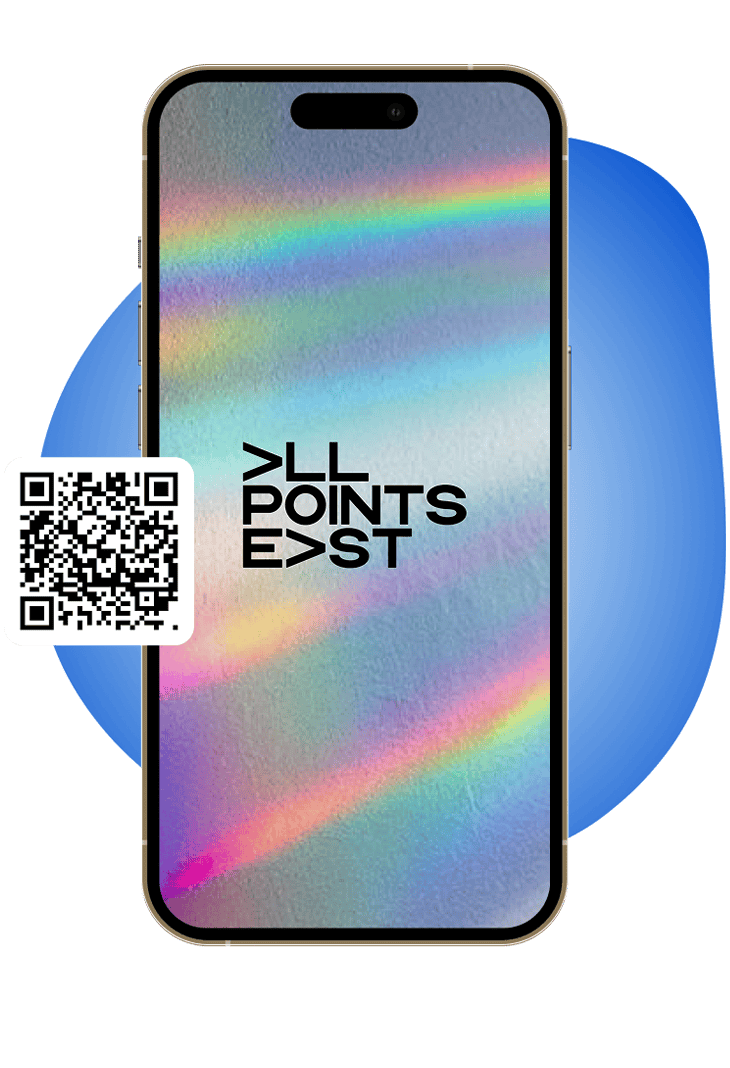 Illustration of a phone next to a QR code