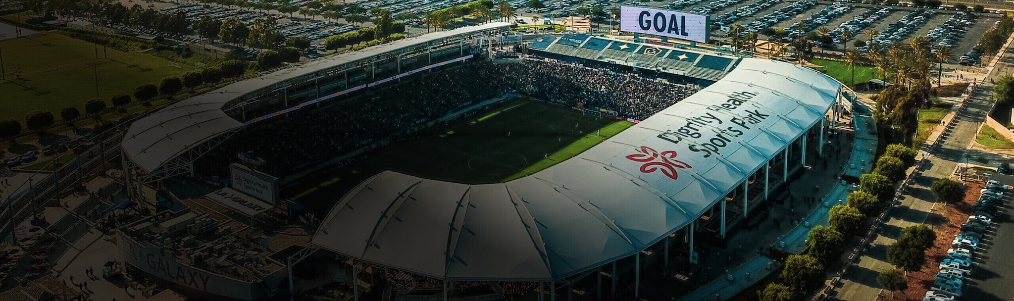 An sky view of Dignity Health Sports Park