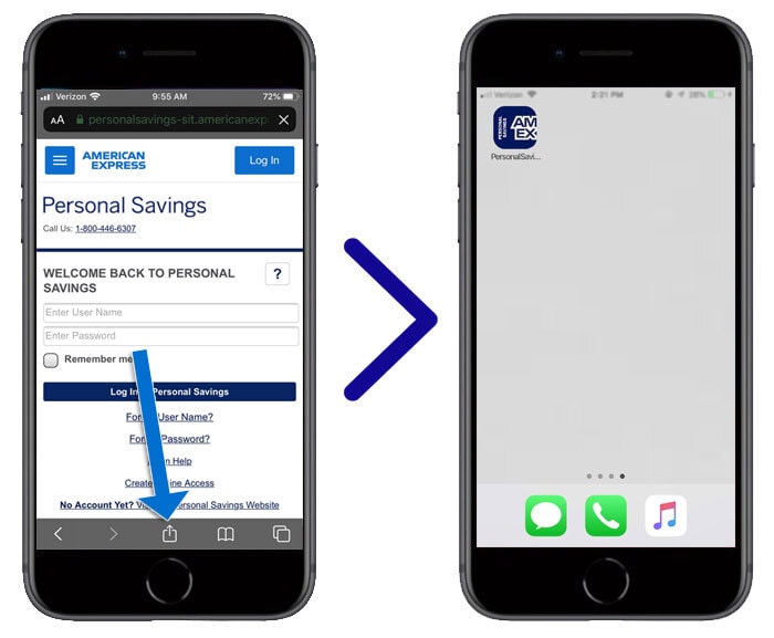 Mobile Bookmark | American Express® Savings Account