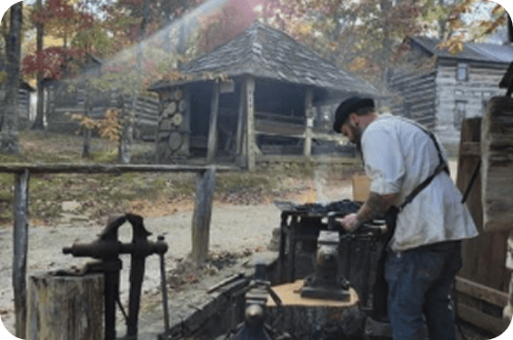 Night Owl Iron Works owner at work