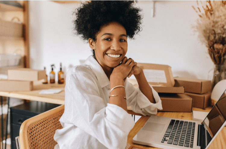 Person at desk