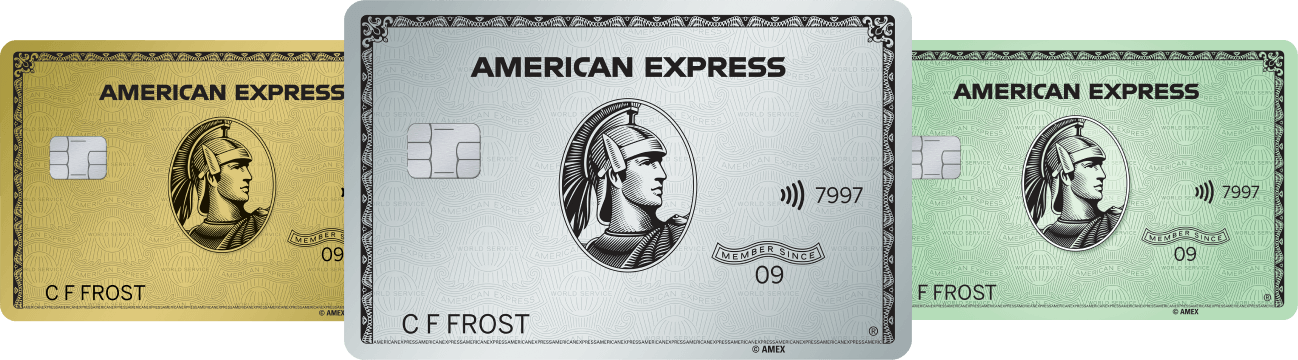 American Express Credit Cards: Gold, Platinum, Green