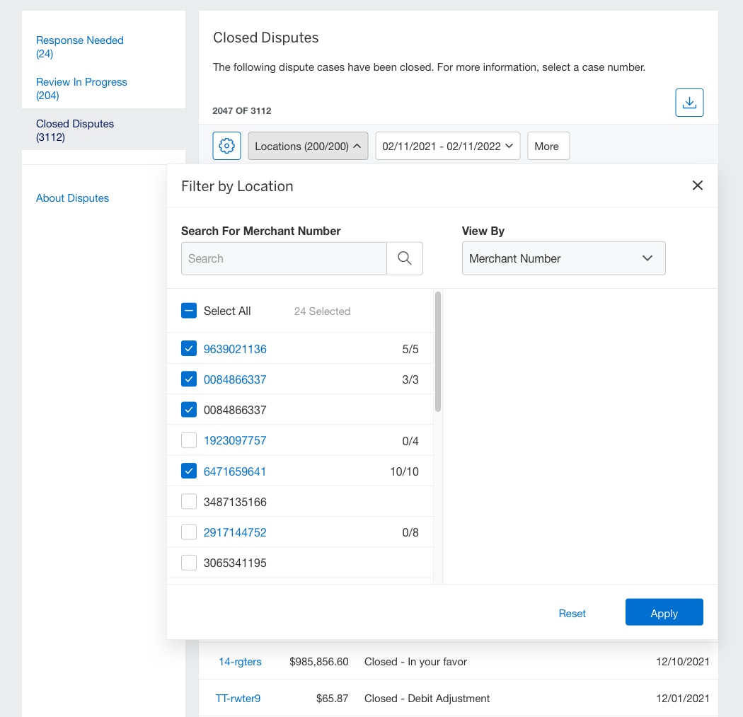 Reviewing Closed Disputes American Express