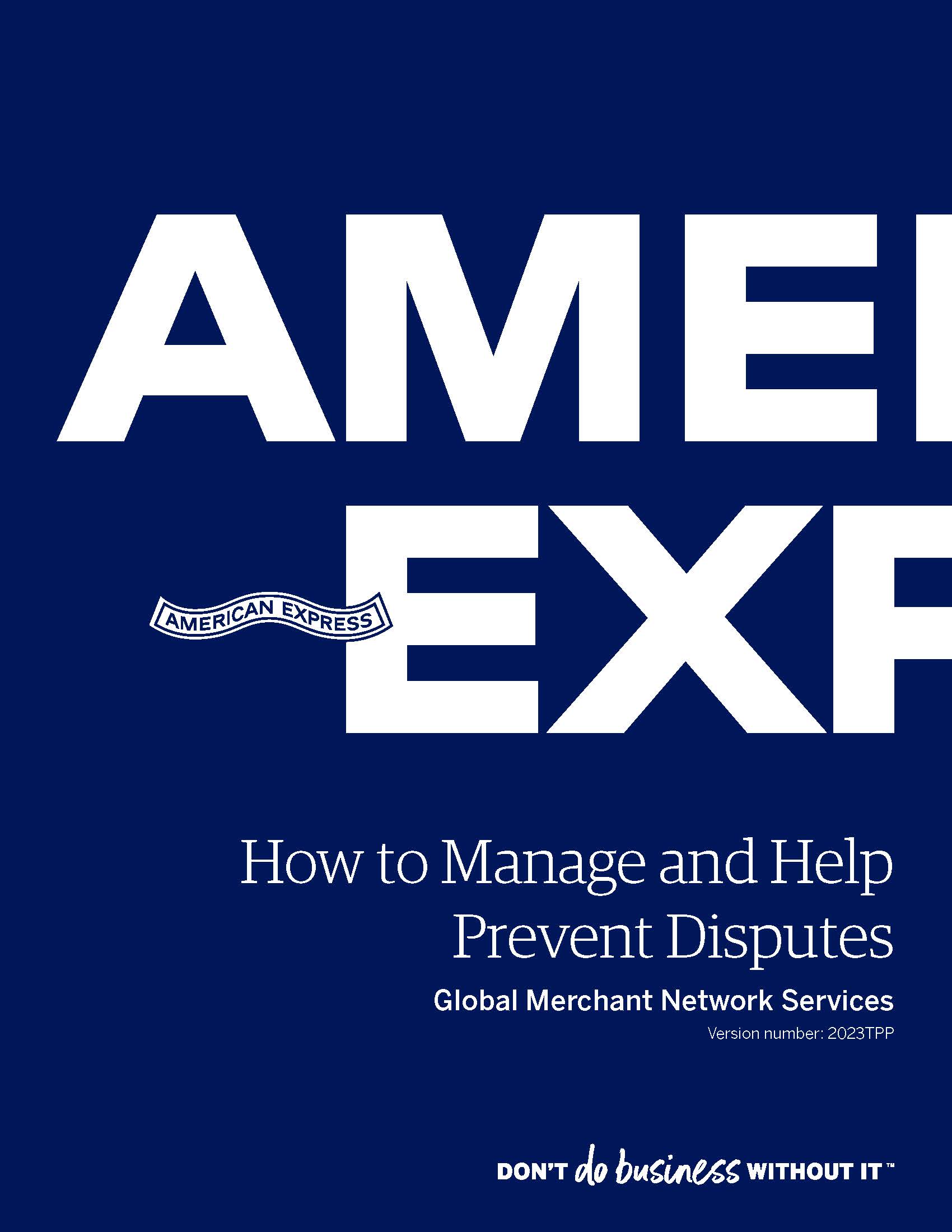 Managing Disputes As Merchants | TPP | American Express