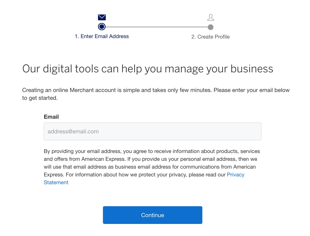 Creating Your Profile American Express