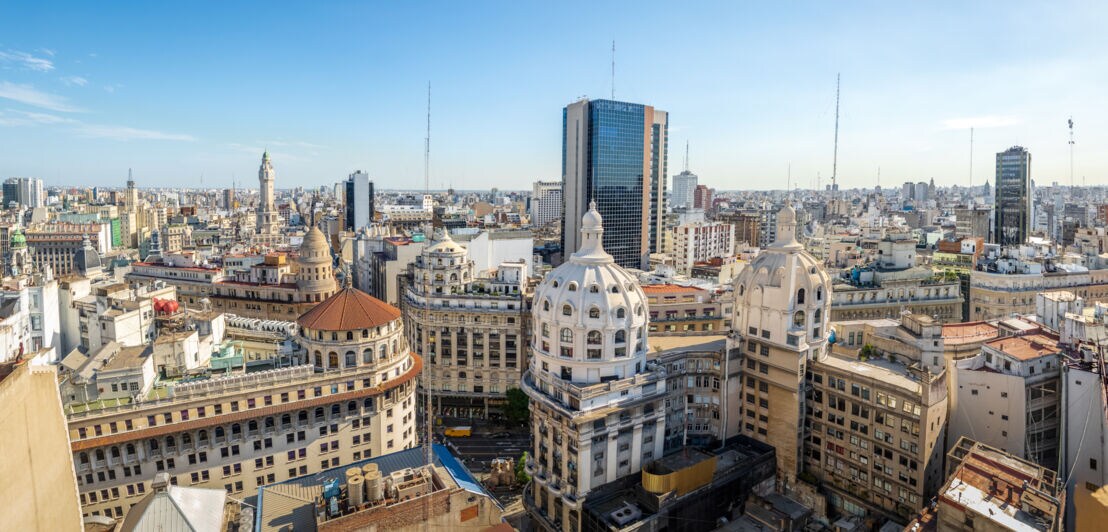 Luftaufnahme der Innenstadt von Buenos Aires