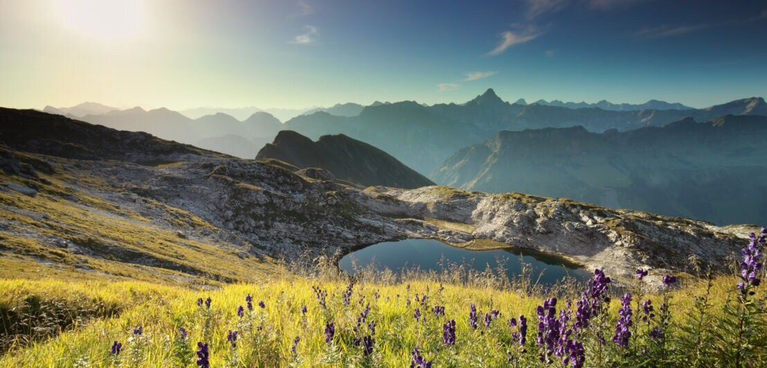 Laufbichelsee am Ende des Hindelanger Klettersteigs.