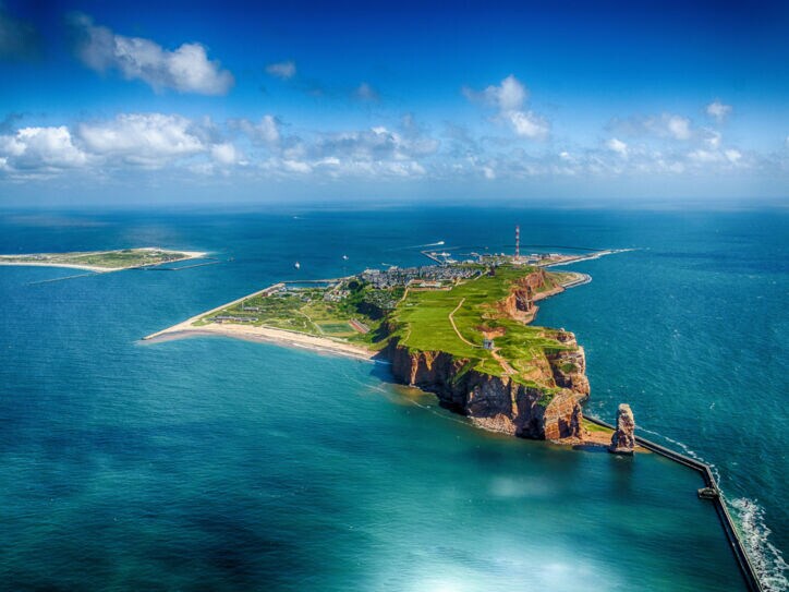 Luftaufnahme der Insel Helgoland