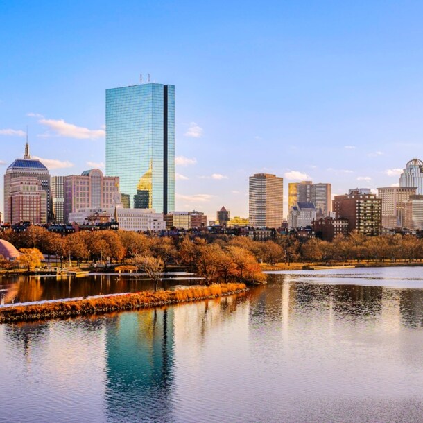 Panorama der Skyline von Boston.